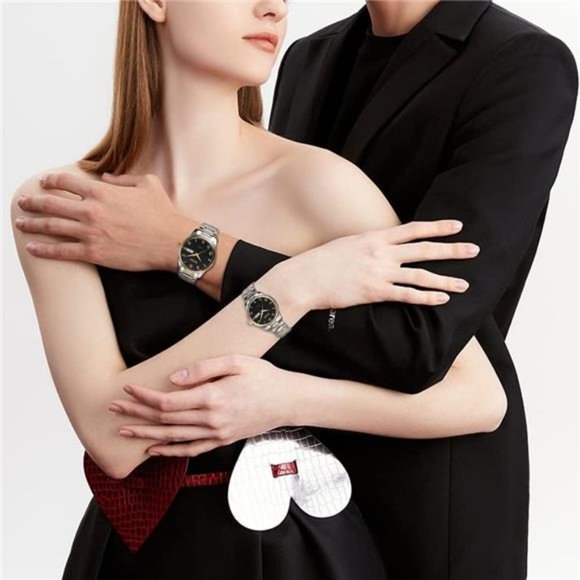 His and Her Couple Watches Business Men Women Couple Set Pair Watch Matching main image 4
